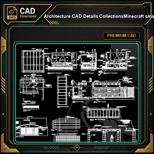 【Architecture CAD Details Collections】Minecraft small detailed house(Good)