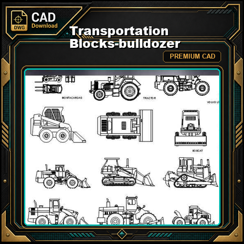 Transportation Blocks-bulldozer