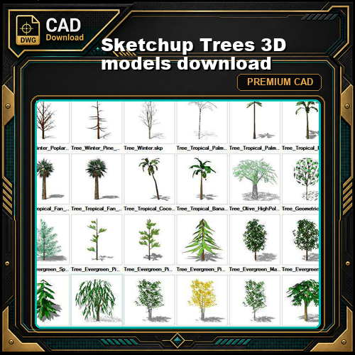Sketchup Trees 3D models download