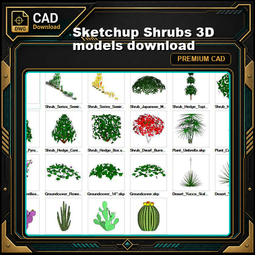 Sketchup Shrubs 3D models download