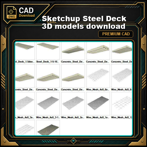 Sketchup Steel Deck 3D models download