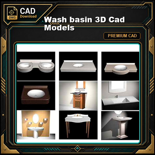 Wash basin 3D Cad Models