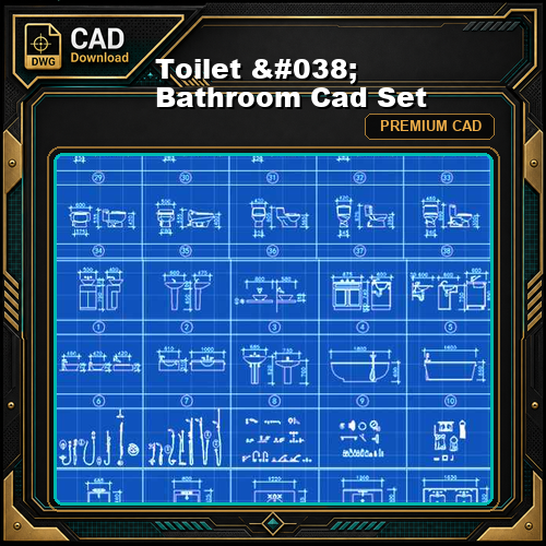 Toilet & Bathroom Cad Set