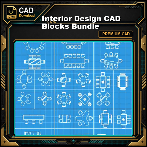 Interior Design CAD Blocks Bundle