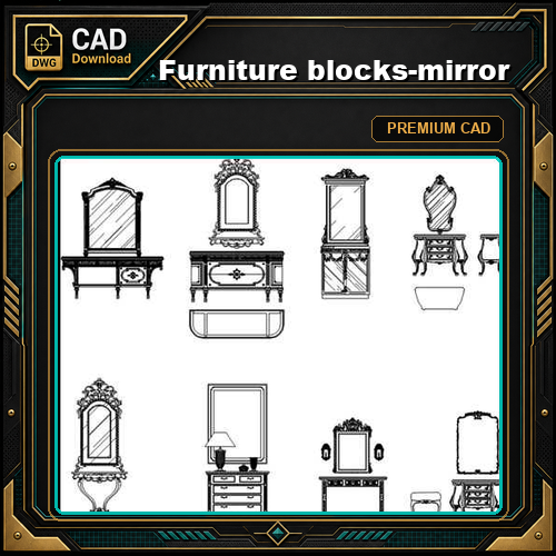 Furniture blocks-mirror