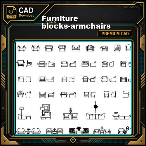 Furniture blocks-armchairs