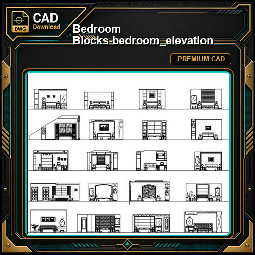 Bedroom Blocks-bedroom_elevation