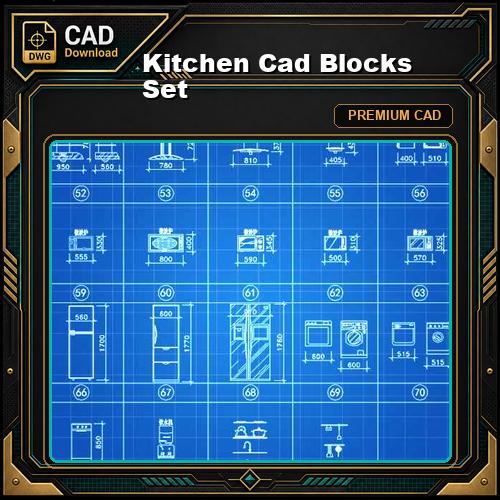 Kitchen Cad Blocks Set