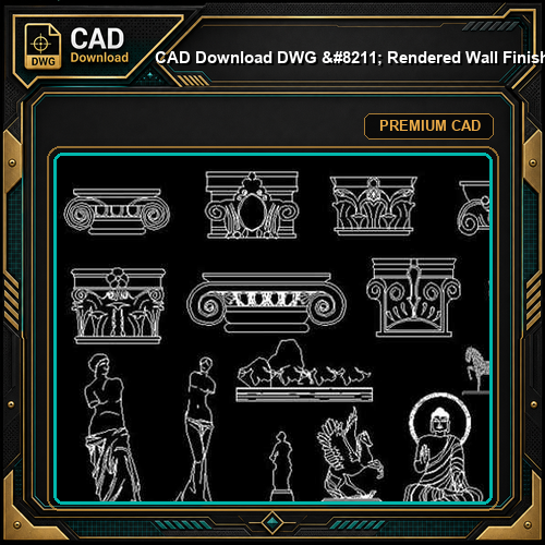 CAD Download DWG - Rendered Wall Finish Detail Insulation External | Free Download