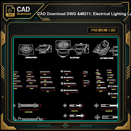 CAD Download DWG - Electrical Lighting Layout Quick Reference Pack | Free Download