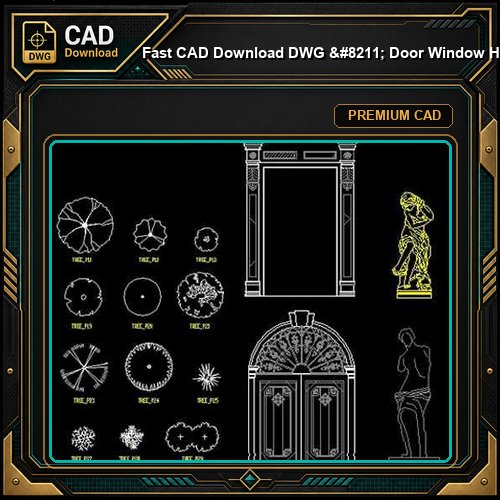 Fast CAD Download DWG - Door Window Hardware Quick Insert Pack | Free Download