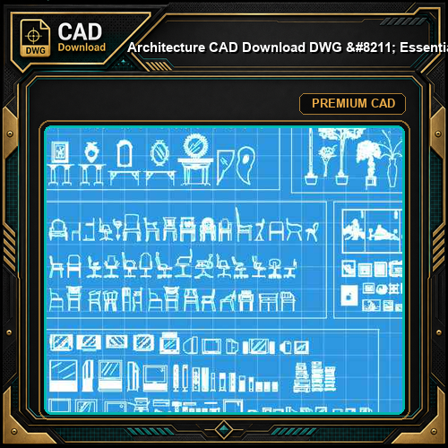 Architecture CAD Download DWG - Essential Building Blocks Starter Pack | Free Download