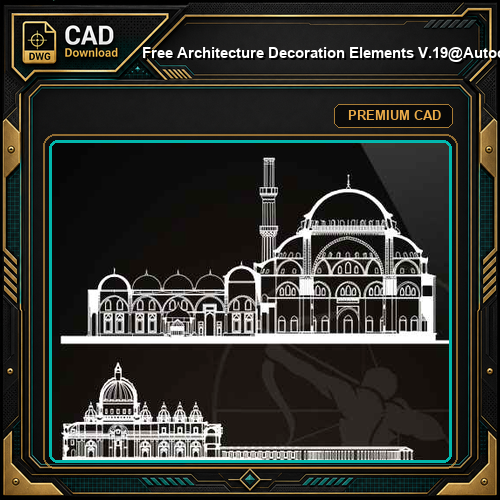 ★【 Free Architecture Decoration Elements V.19】@Autocad Decoration Blocks,Drawings,CAD Details,Elevation