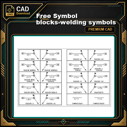 Free Symbol blocks-welding symbols